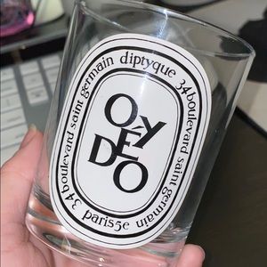Diptyque empty 190g Oyedo glass candle jar